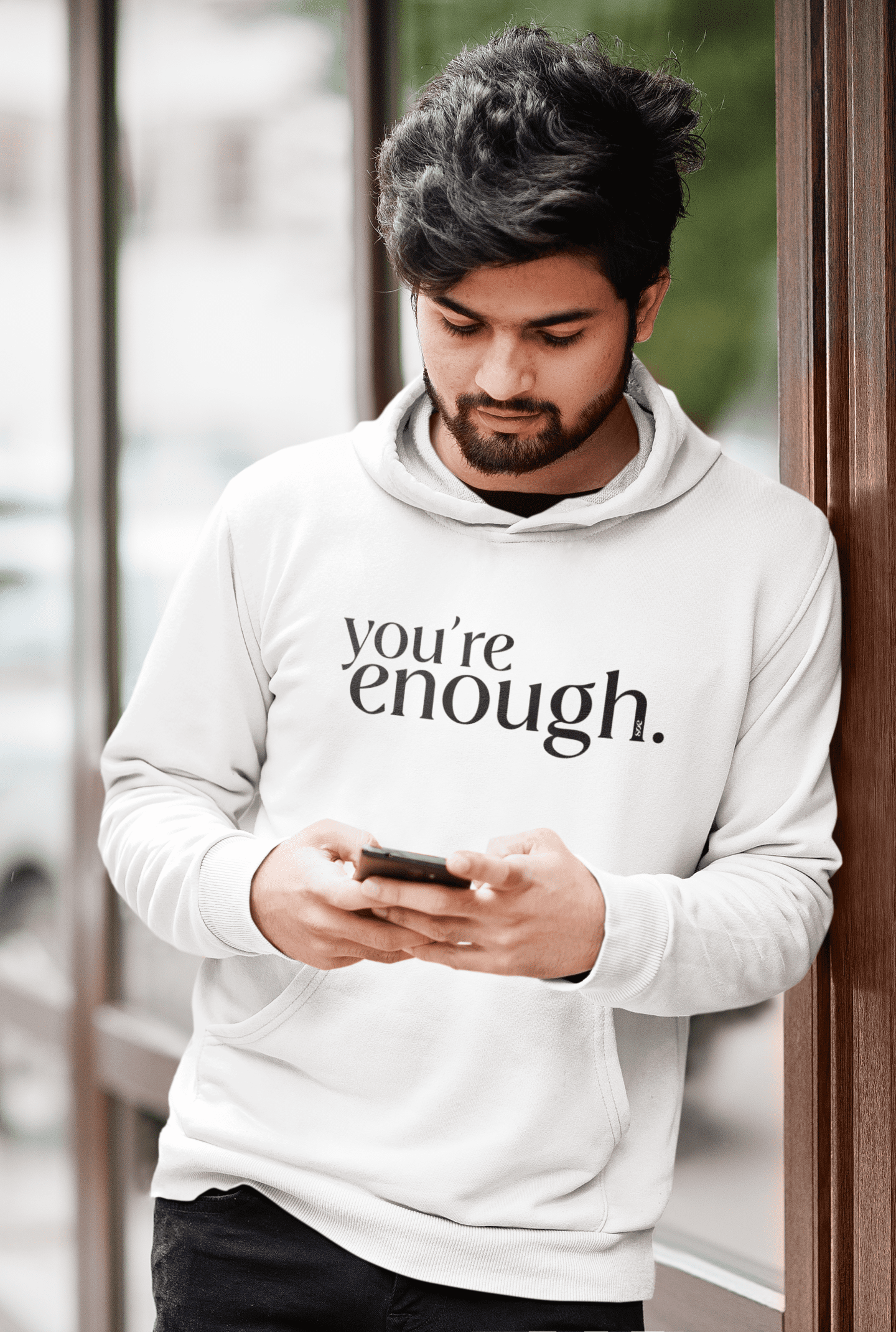 SOE You're enough Hoodie White Phone