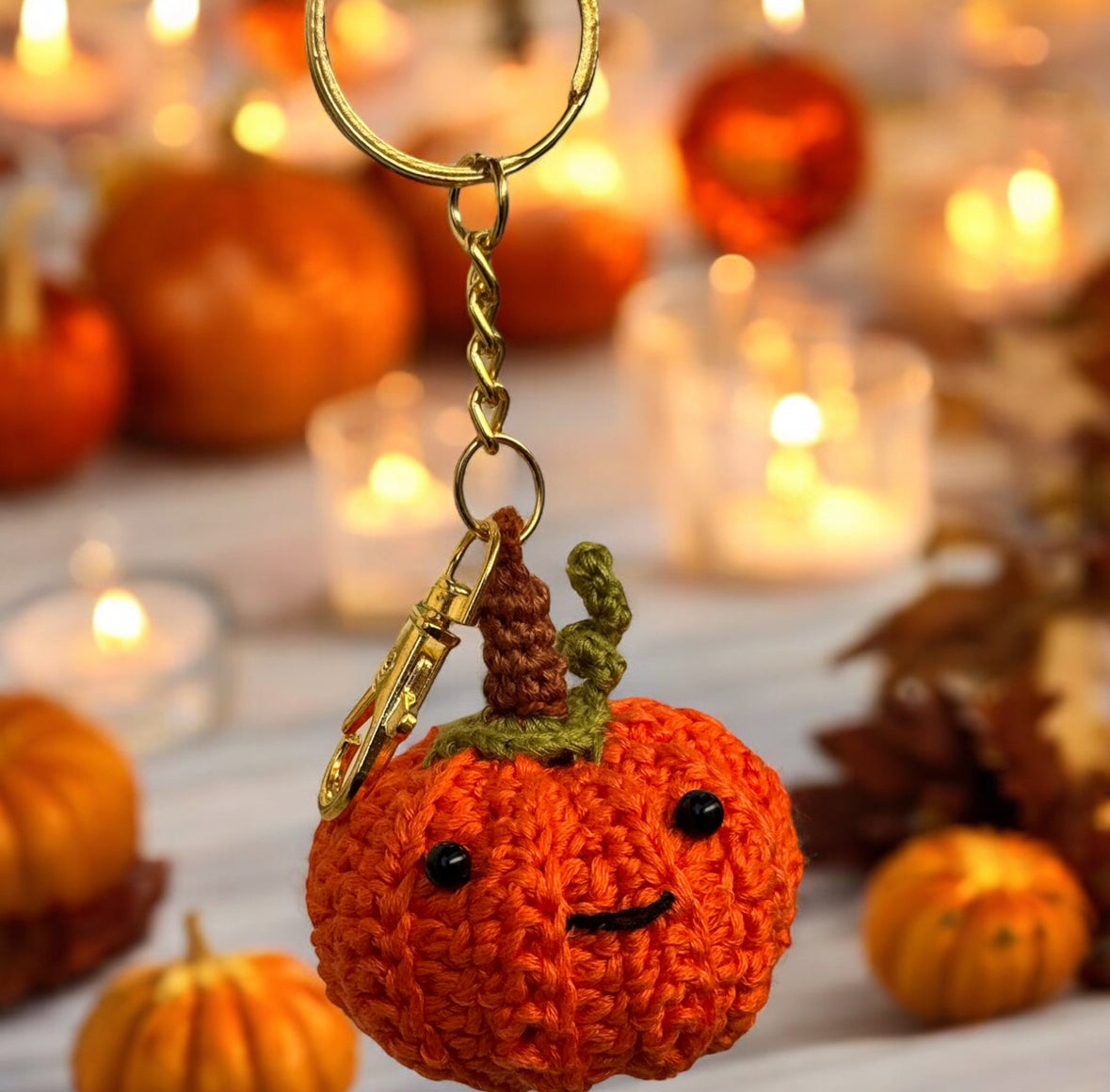 SOE Halloween Pumpkin & Ghost Crochet Keychain/ Bagcharm Combo