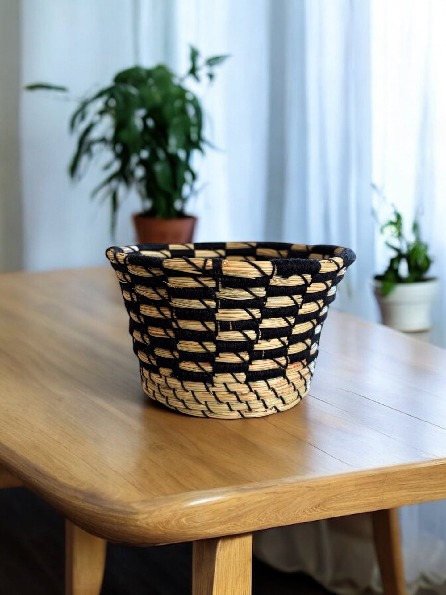 Needle Nest Bowl & Tray: Handcrafted Pine-needle Bowl Set