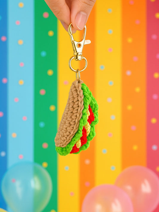 SOE Taco Crochet Keychain/ Bagcharm