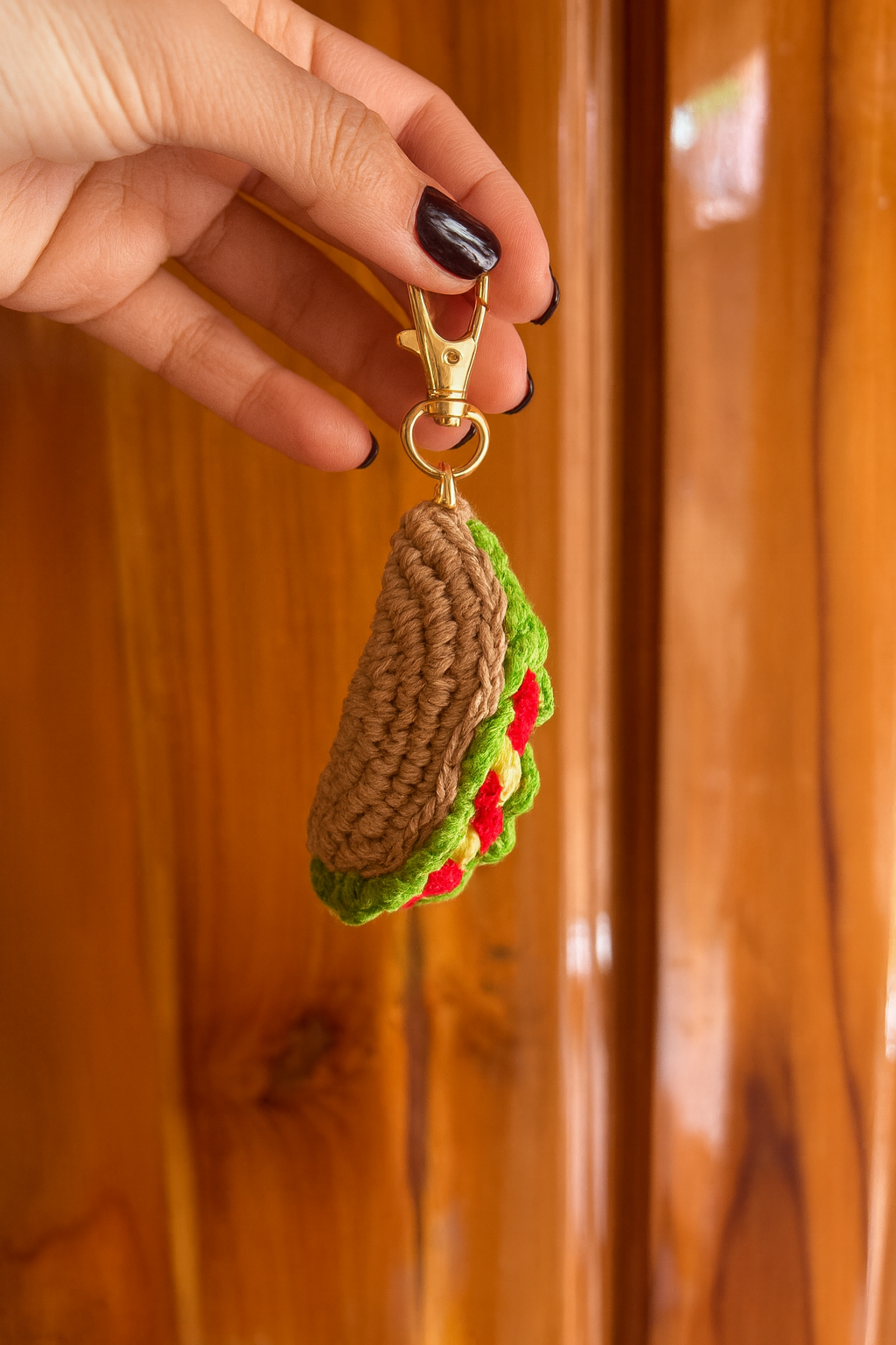 SOE Taco Crochet Keychain/ Bagcharm