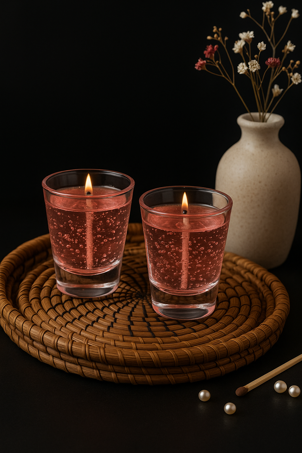 SOE Blush Berry- Gel Glass Candles (set of 2)