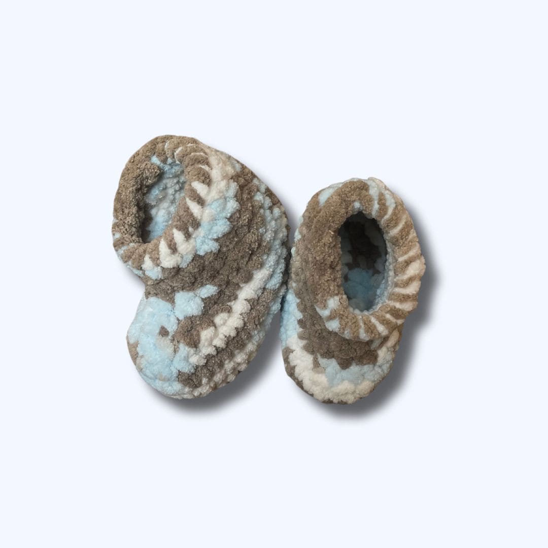 SOE Crochet Baby Booties Blue BG