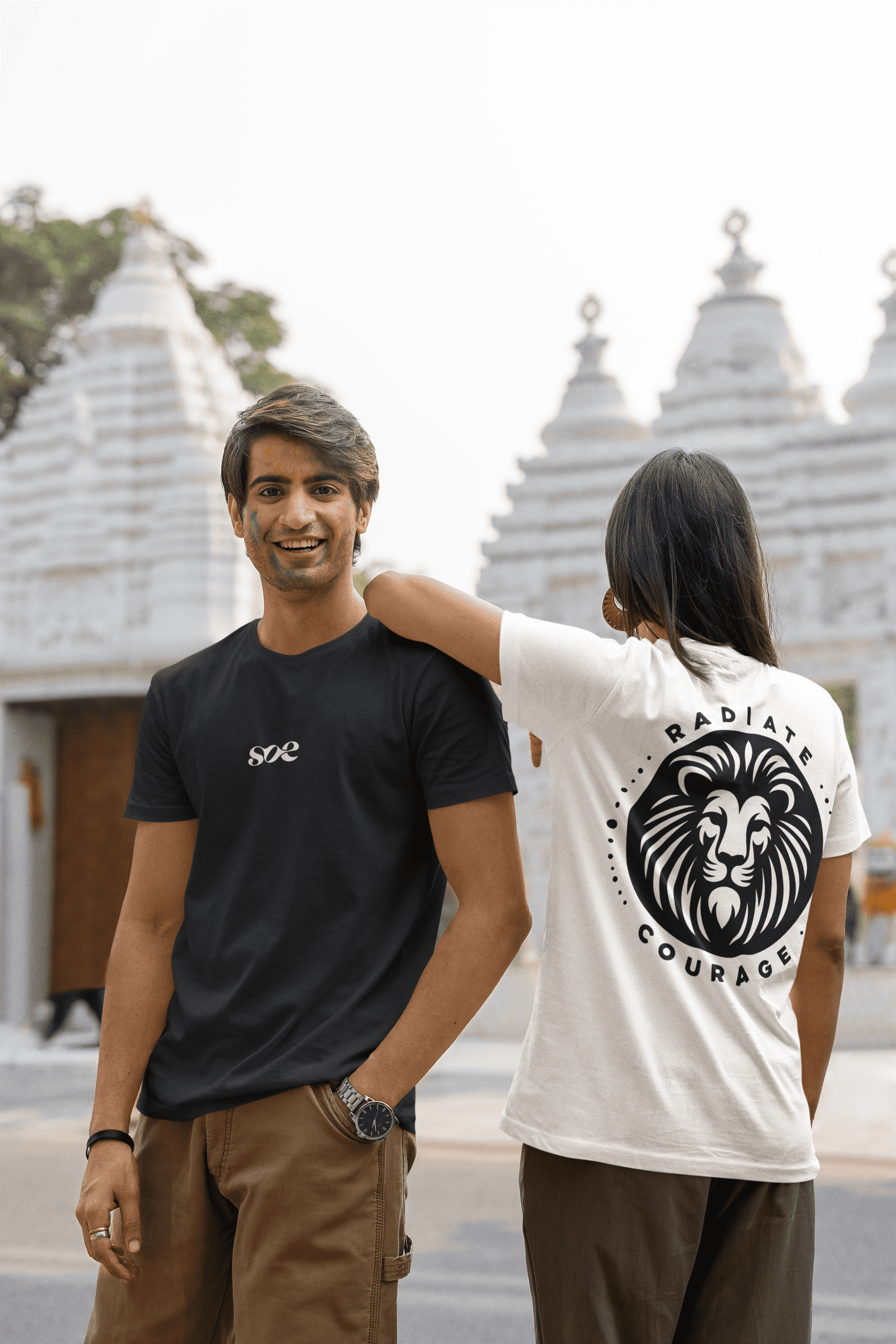 SOE Radiate Courage Tee Black White Pair